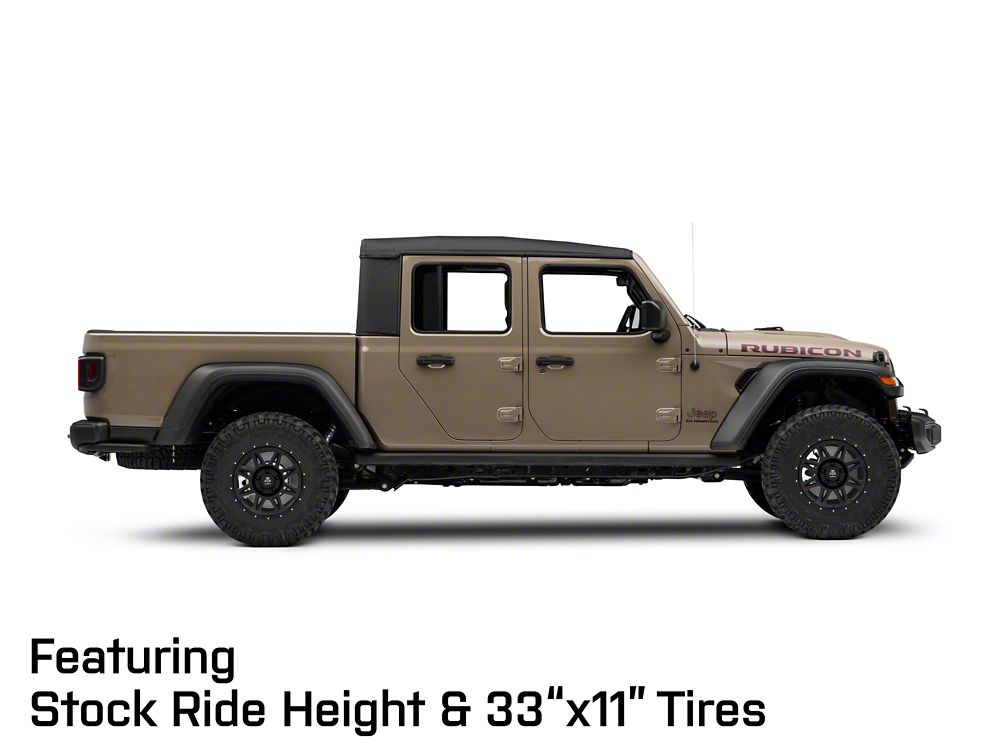Mammoth Split 8 Simulated Beadlock Matte Black Wheel; 17x8; -6mm Offset (20-25 Jeep Gladiator JT)