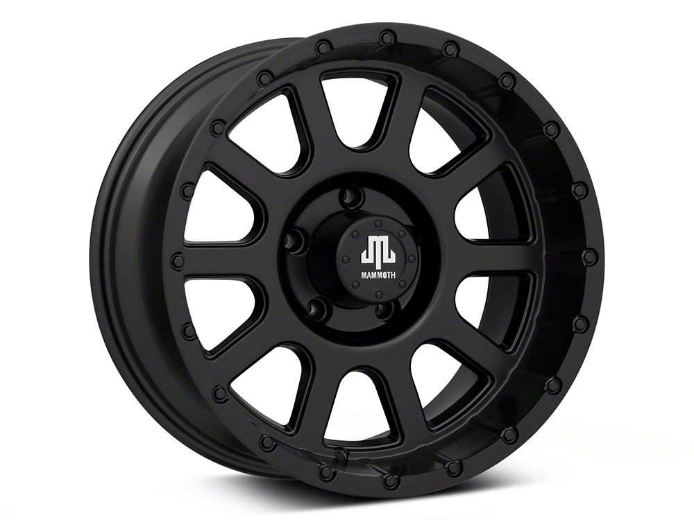 Mammoth 10 Hole Matte Black Wheel; 17x9; -6mm Offset (20-25 Jeep Gladiator JT)