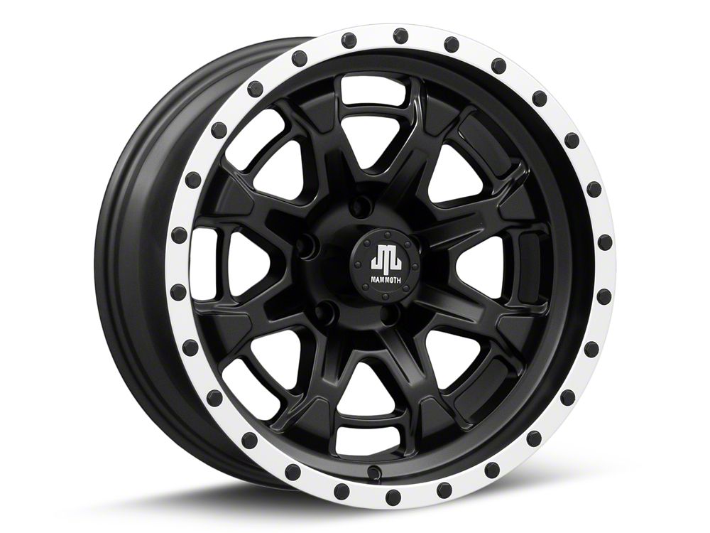 Mammoth Split 16 Beadlock Satin Black with Polished Lip Wheel; 18x9; -6mm Offset (20-25 Jeep Gladiator JT)