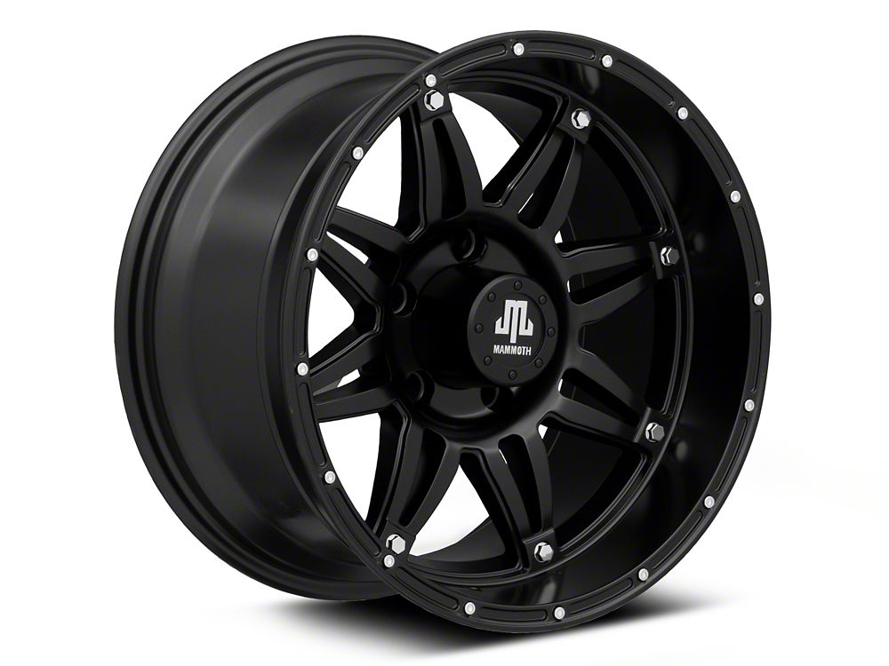 Mammoth Approach Matte Black Wheel; 17x9; -6mm Offset (20-25 Jeep Gladiator JT)