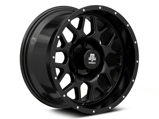 Mammoth Mesh Simulated Beadlock Satin Black Wheel; 17x9; -6mm Offset (20-25 Jeep Gladiator JT)