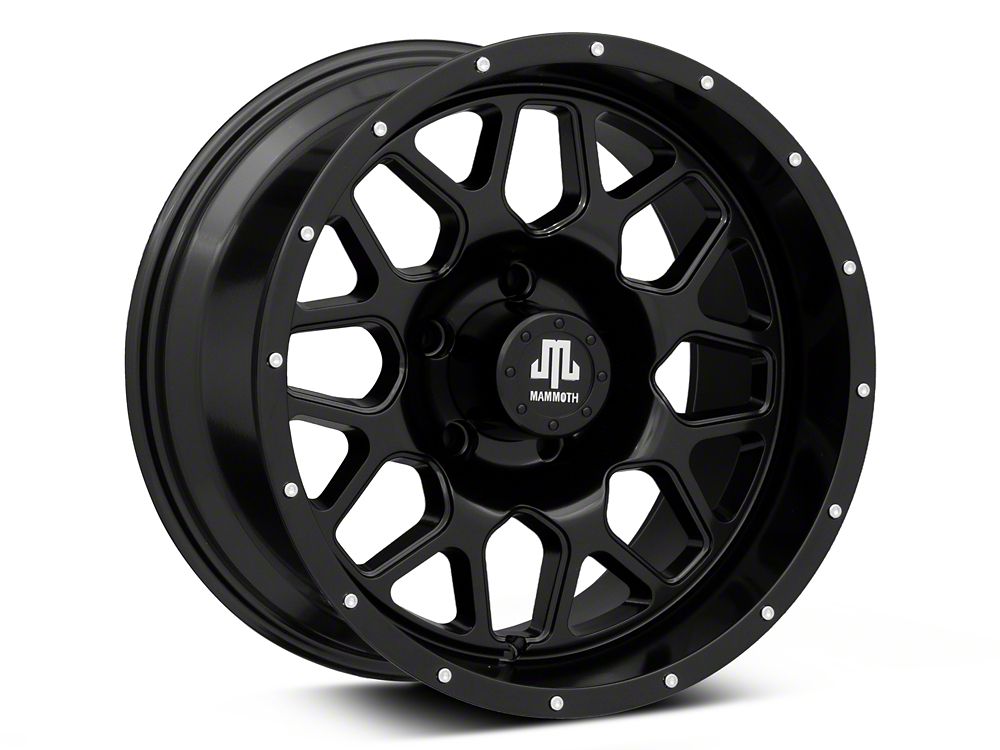 Mammoth Mesh Simulated Beadlock Satin Black Wheel; 17x9; -6mm Offset (20-25 Jeep Gladiator JT)