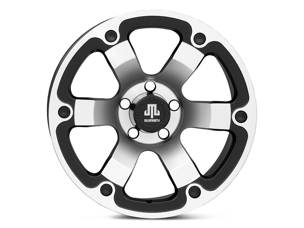 Mammoth Rogue Matte Black Machined Wheel; 18x9; -6mm Offset (20-25 Jeep Gladiator JT)
