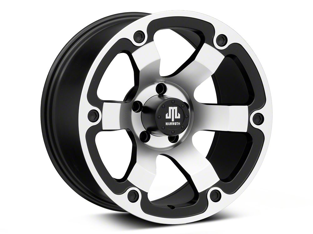 Mammoth Rogue Matte Black Machined Wheel; 18x9; -6mm Offset (20-25 Jeep Gladiator JT)