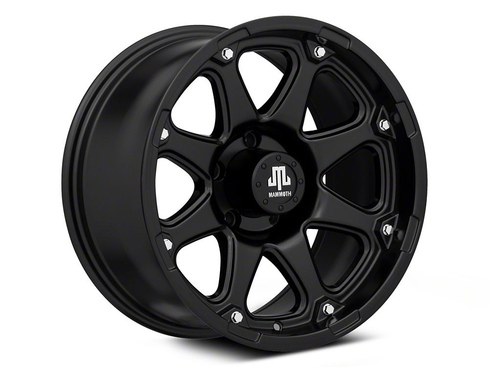 Mammoth Wheeler Matte Black Wheel; 17x9; -6mm Offset (20-25 Jeep Gladiator JT)