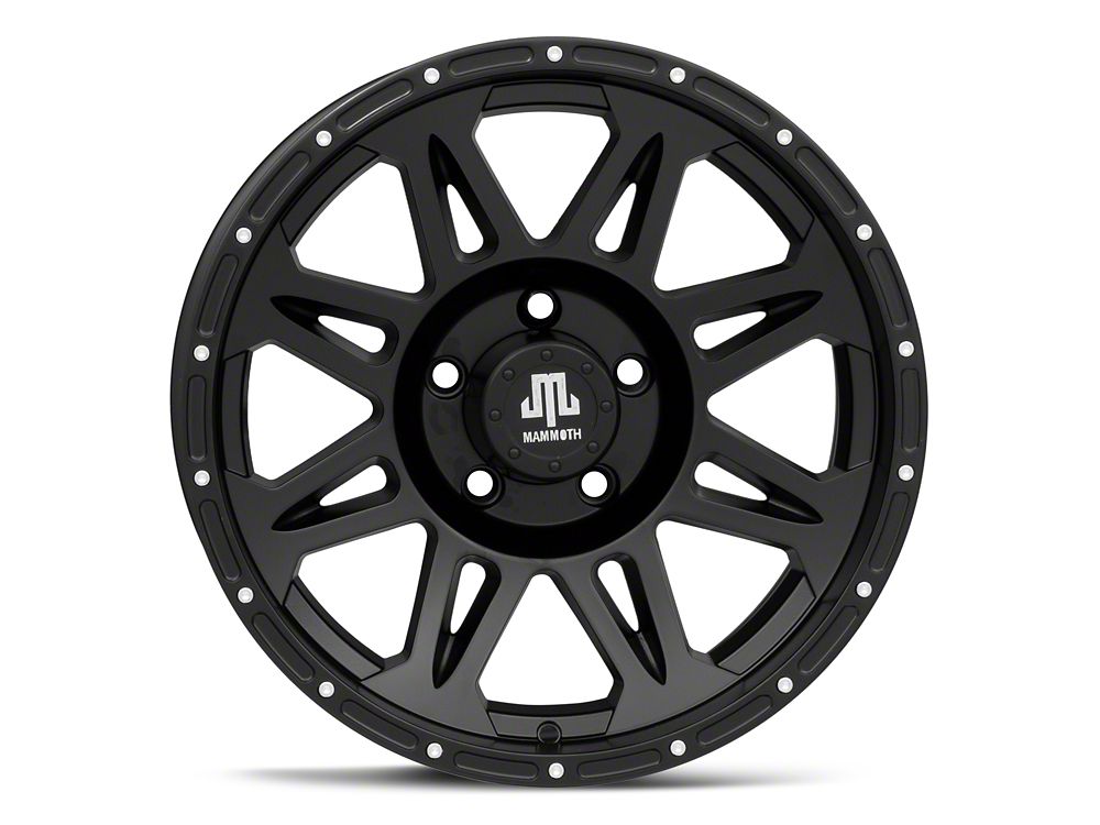 Mammoth Split 8 Simulated Beadlock Matte Black Wheel; 17x9; -6mm Offset (20-25 Jeep Gladiator JT)