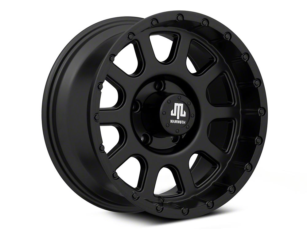 Mammoth 10 Hole Matte Black Wheel; 16x8; 0mm Offset (99-04 Jeep Grand Cherokee WJ)