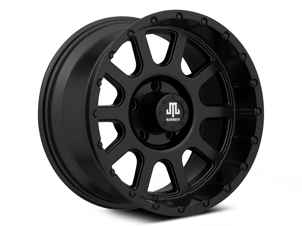 Mammoth 10 Hole Matte Black Wheel; 17x9; -6mm Offset (99-04 Jeep Grand Cherokee WJ)