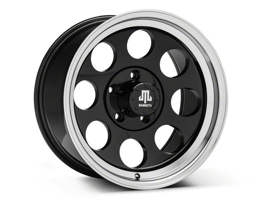 Mammoth 8 Aluminum Black Wheel; 17x9; -6mm Offset (05-10 Jeep Grand Cherokee WK, Excluding SRT8)