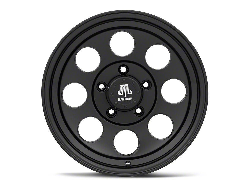 Mammoth 8 Aluminum Matte Black Wheel; 16x8; 0mm Offset (99-04 Jeep Grand Cherokee WJ)