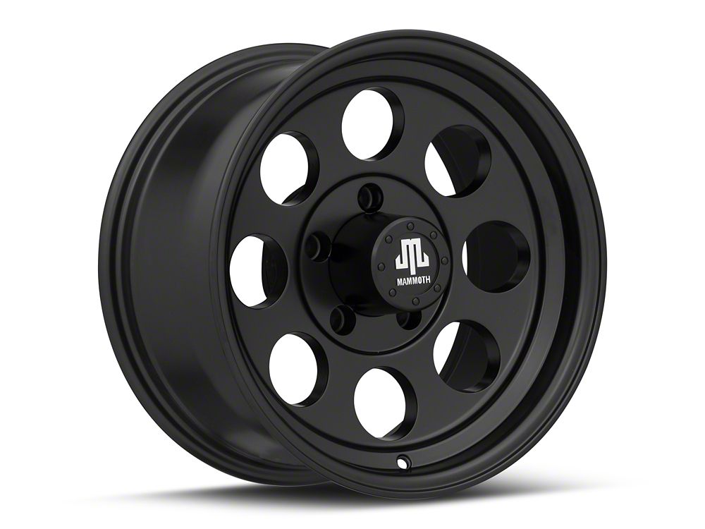Mammoth 8 Aluminum Matte Black Wheel; 16x8; 0mm Offset (99-04 Jeep Grand Cherokee WJ)