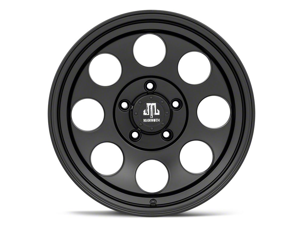 Mammoth 8 Aluminum Matte Black Wheel; 17x9; -6mm Offset (05-10 Jeep Grand Cherokee WK, Excluding SRT8)