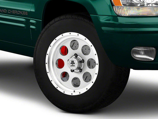 Mammoth 8 Aluminum Simulated Beadlock Anthracite Wheel; 17x9; -6mm Offset (99-04 Jeep Grand Cherokee WJ)