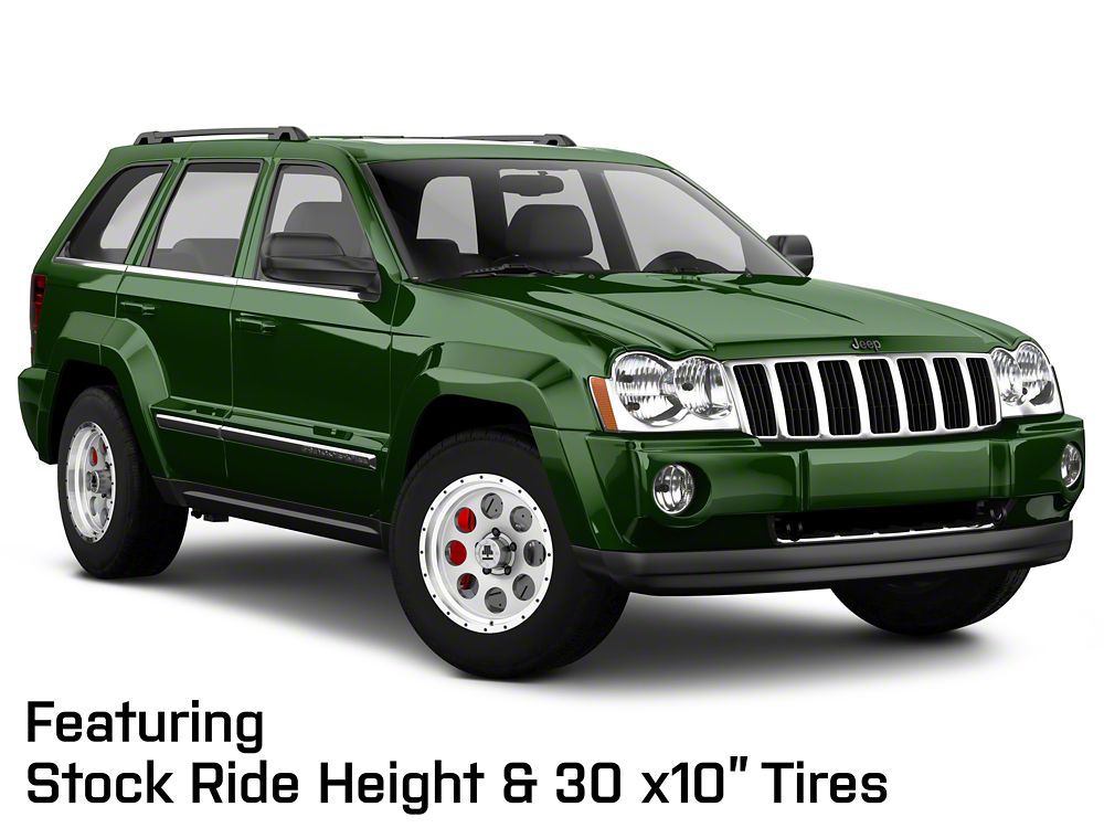 Mammoth 8 Aluminum Simulated Beadlock Anthracite Wheel; 17x9; -6mm Offset (05-10 Jeep Grand Cherokee WK, Excluding SRT8)