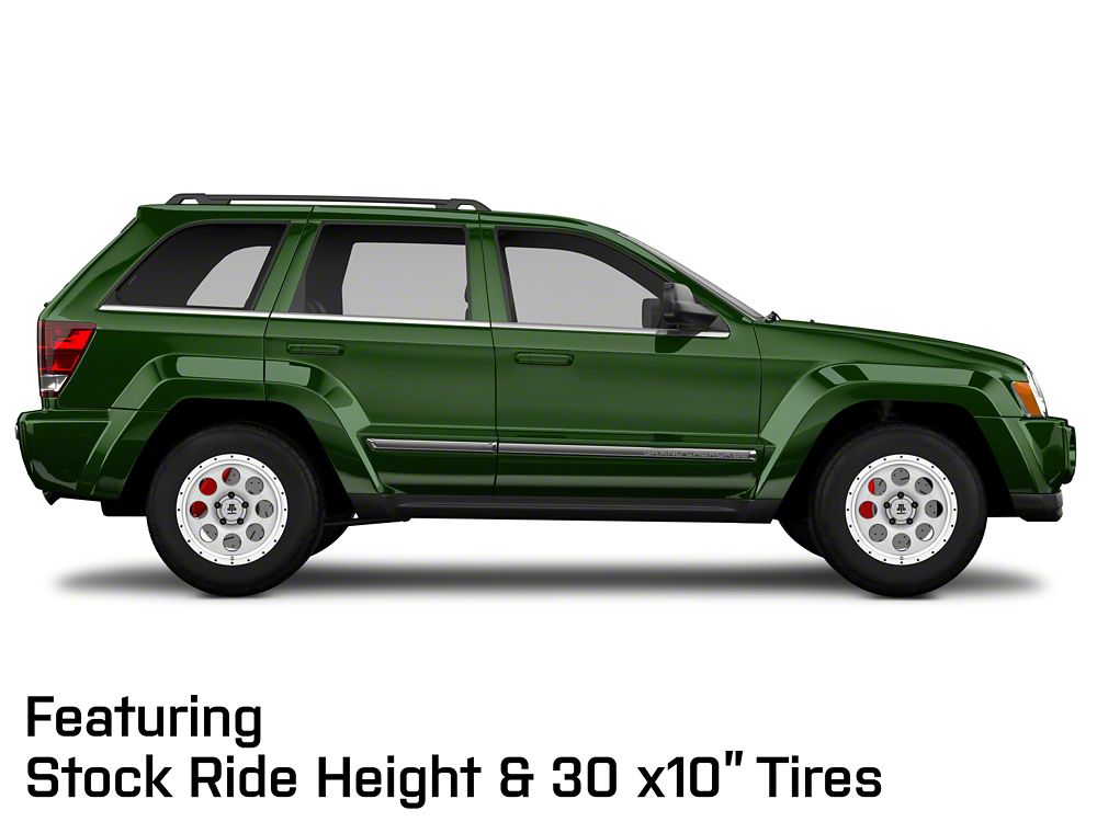 Mammoth 8 Aluminum Simulated Beadlock Anthracite Wheel; 17x9; -6mm Offset (05-10 Jeep Grand Cherokee WK, Excluding SRT8)