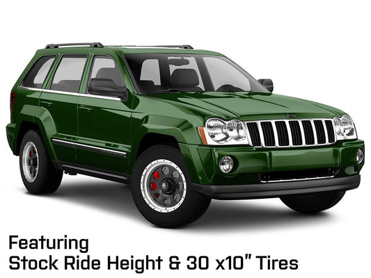 Mammoth 8 Aluminum Simulated Beadlock Black Wheel; 17x9; -6mm Offset (05-10 Jeep Grand Cherokee WK, Excluding SRT8)