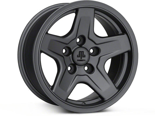 Mammoth Boulder Charcoal Wheel; 16x8; 0mm Offset (99-04 Jeep Grand Cherokee WJ)
