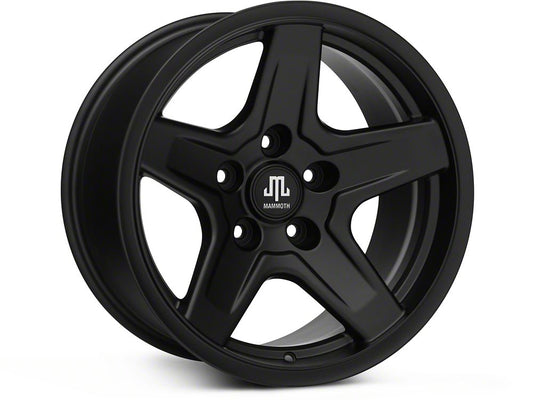 Mammoth Boulder Matte Black Wheel; 17x9; -6mm Offset (05-10 Jeep Grand Cherokee WK, Excluding SRT8)