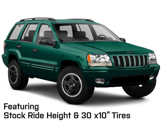 Mammoth Boulder Simulated Beadlock Style Black Wheel; 16x8; 0mm Offset (99-04 Jeep Grand Cherokee WJ)