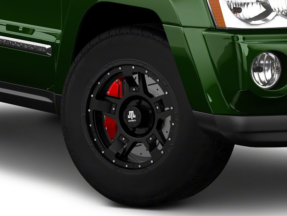 Mammoth Cliff Hanger Matte Black Wheel; 17x9; -6mm Offset (05-10 Jeep Grand Cherokee WK, Excluding SRT8)