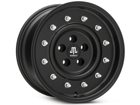Mammoth General Matte Black Wheel; 16x8; 0mm Offset (99-04 Jeep Grand Cherokee WJ)