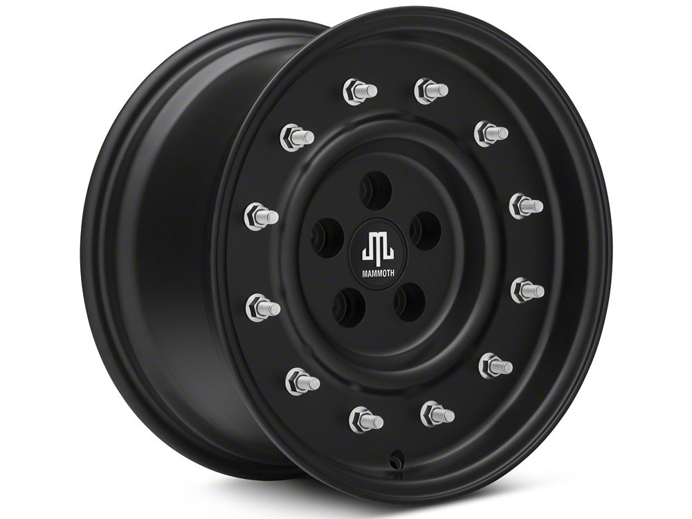 Mammoth General Matte Black Wheel; 16x8; 0mm Offset (99-04 Jeep Grand Cherokee WJ)