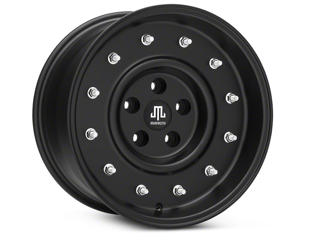 Mammoth General Matte Black Wheel; 17x9; -6mm Offset (05-10 Jeep Grand Cherokee WK, Excluding SRT8)