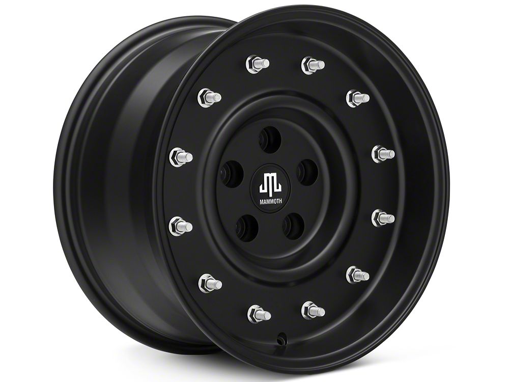 Mammoth General Matte Black Wheel; 17x9; -6mm Offset (05-10 Jeep Grand Cherokee WK, Excluding SRT8)