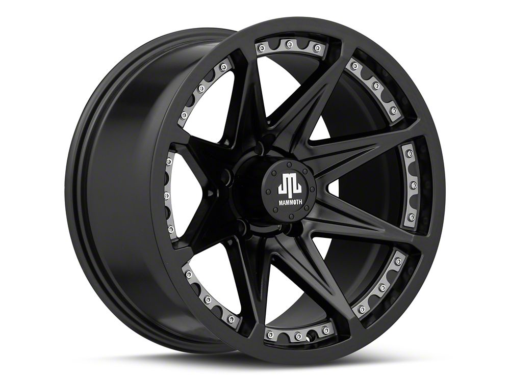 Mammoth Type 88 Matte Black Wheel; 17x9; -6mm Offset (99-04 Jeep Grand Cherokee WJ)