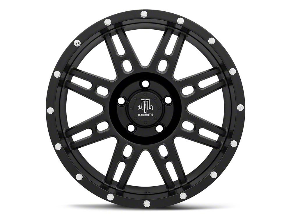 Mammoth Vader Simulated Beadlock Matte Black Wheel; 18x9; -6mm Offset (99-04 Jeep Grand Cherokee WJ)