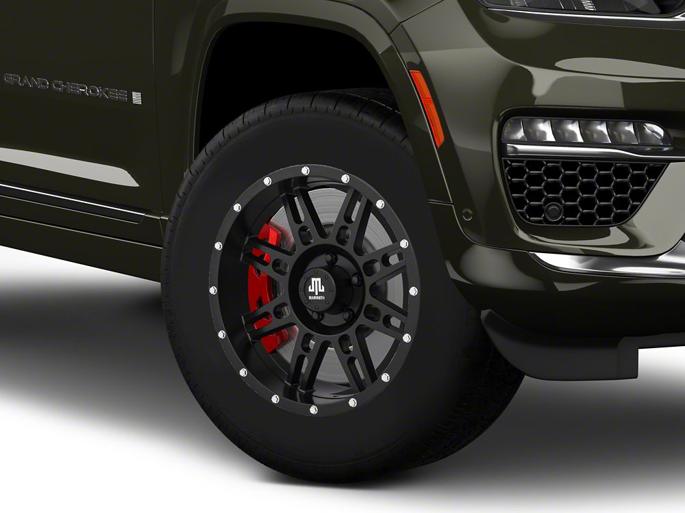 Mammoth Vader Simulated Beadlock Matte Black Wheel; 18x9; -6mm Offset (22-25 Jeep Grand Cherokee WL)