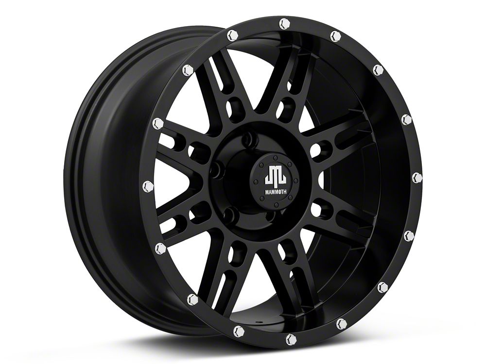 Mammoth Vader Simulated Beadlock Matte Black Wheel; 18x9; -6mm Offset (22-25 Jeep Grand Cherokee WL)