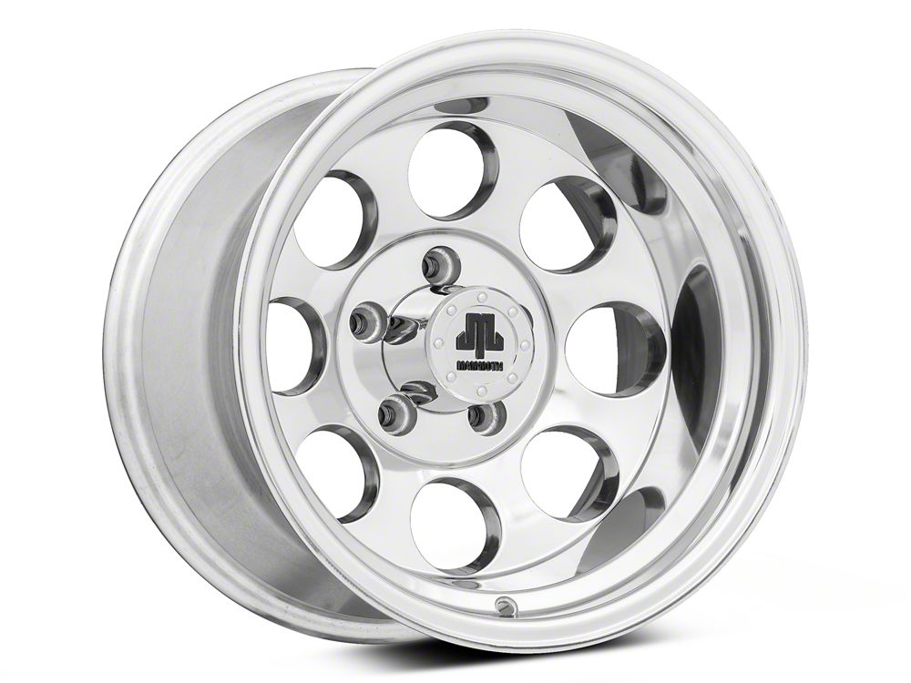 Mammoth 8 Aluminum Polished Wheel; 15x10; -44mm Offset (93-98 Jeep Grand Cherokee ZJ)