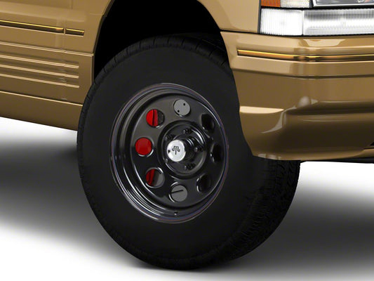 Mammoth 8 Black Wagon Wheel Edition Steel Wheel; 15x8; -19mm Offset (93-98 Jeep Grand Cherokee ZJ)