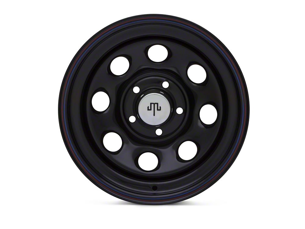 Mammoth 8 Black Wagon Wheel Edition Steel Wheel; 15x8; -19mm Offset (93-98 Jeep Grand Cherokee ZJ)