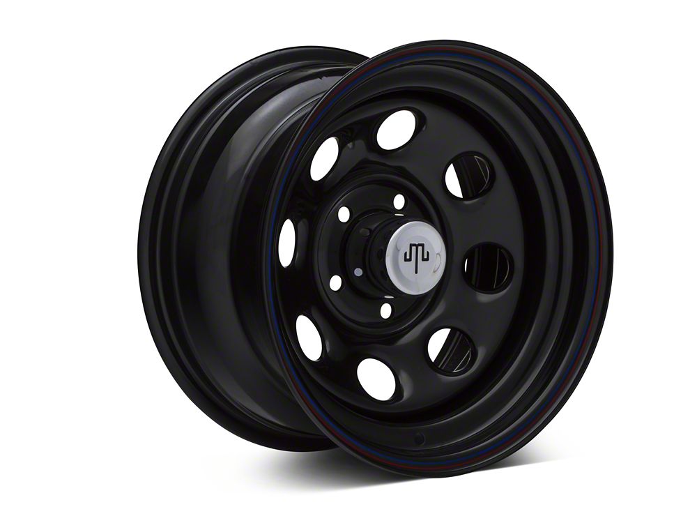 Mammoth 8 Black Wagon Wheel Edition Steel Wheel; 15x8; -19mm Offset (93-98 Jeep Grand Cherokee ZJ)
