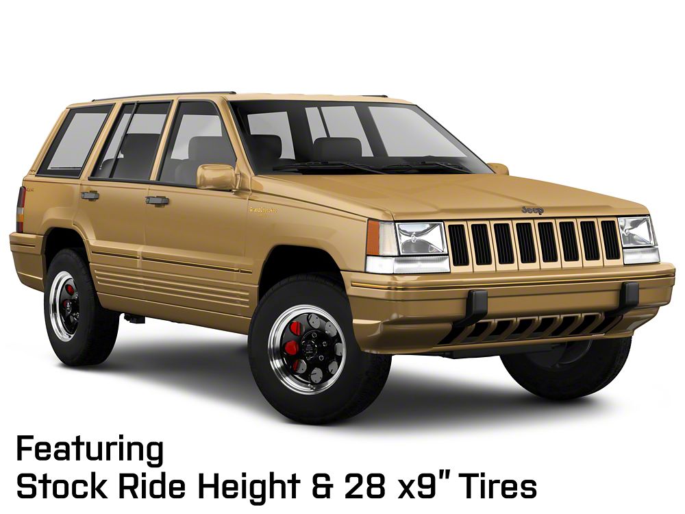 Mammoth 8 Black Wheel; 15x8; -19mm Offset (93-98 Jeep Grand Cherokee ZJ)