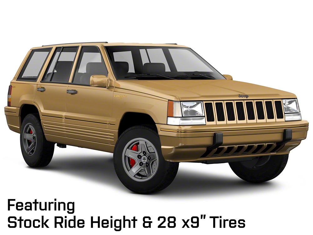 Mammoth Boulder Charcoal Wheel; 16x8; 0mm Offset (93-98 Jeep Grand Cherokee ZJ)