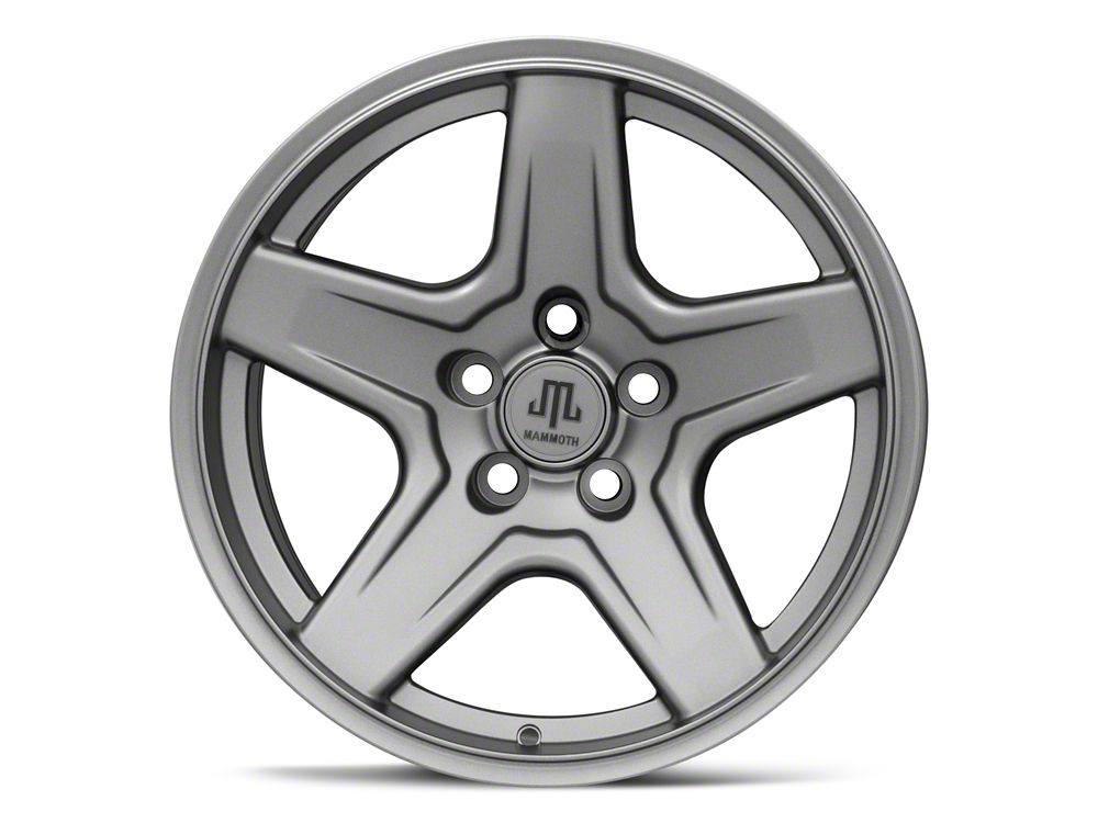 Mammoth Boulder Charcoal Wheel; 17x9; -6mm Offset (93-98 Jeep Grand Cherokee ZJ)