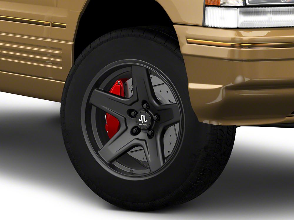 Mammoth Boulder Matte Black Wheel; 17x9; -6mm Offset (93-98 Jeep Grand Cherokee ZJ)