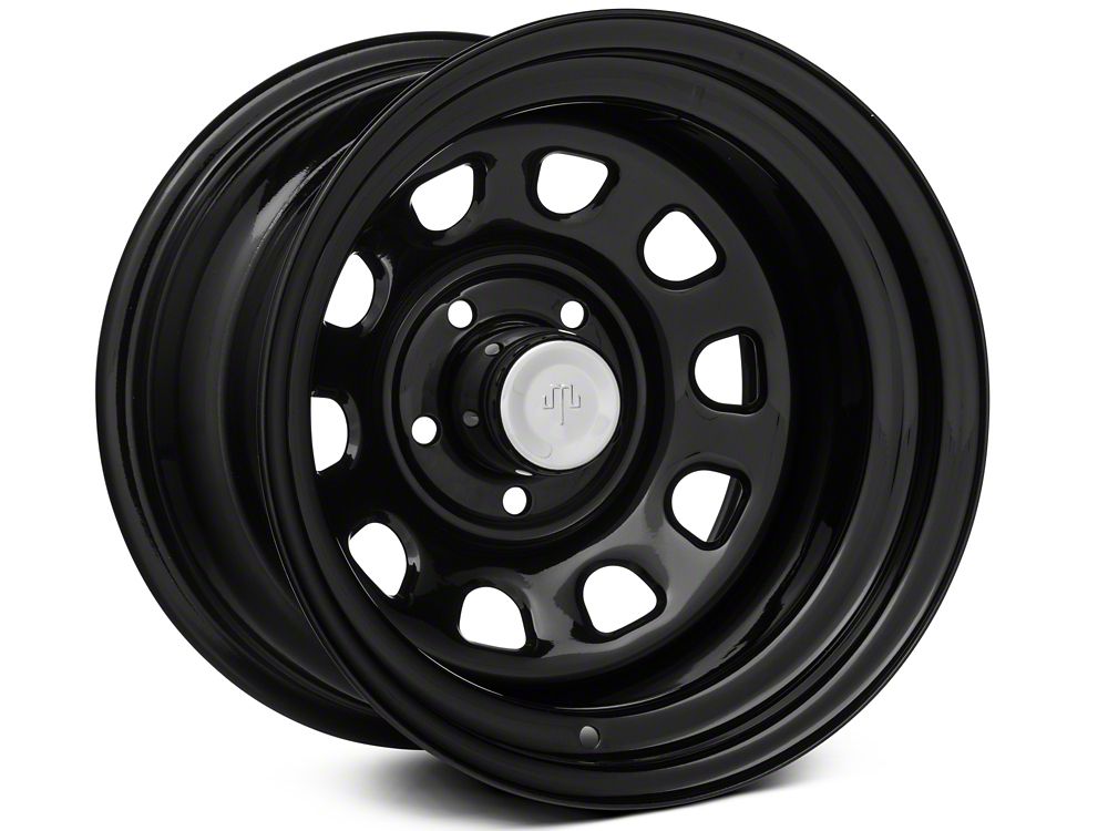 Mammoth D Window Black Steel Wheel; 15x10; -45mm Offset (93-98 Jeep Grand Cherokee ZJ)