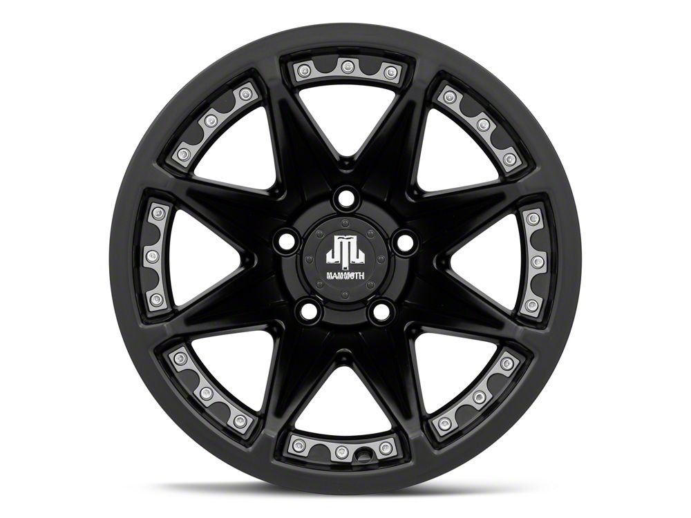 Mammoth Type 88 Matte Black Wheel; 15x8; -20mm Offset (93-98 Jeep Grand Cherokee ZJ)