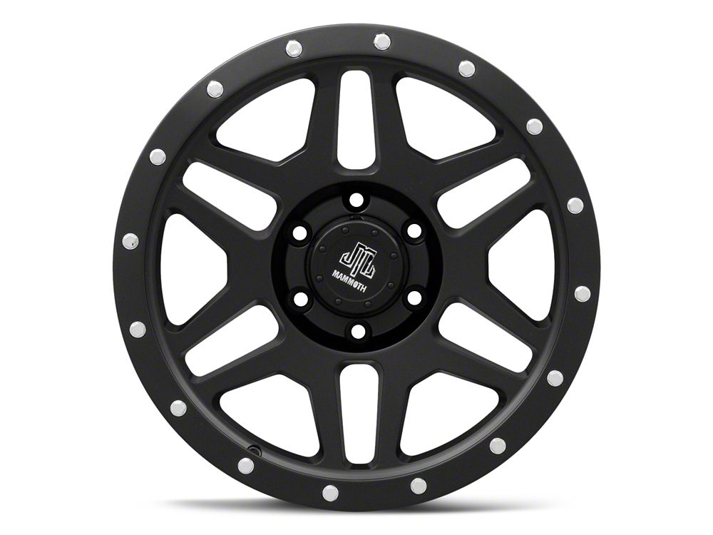 Mammoth Split 6 Beadlock Matte Black 6-Lug Wheel; 18x9; -6mm Offset (17-24 Titan)