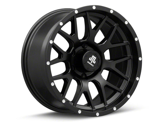 Mammoth Beadlock Mesh Matte Black 6-Lug Wheel; 18x9; -6mm Offset (19-25 RAM 1500)