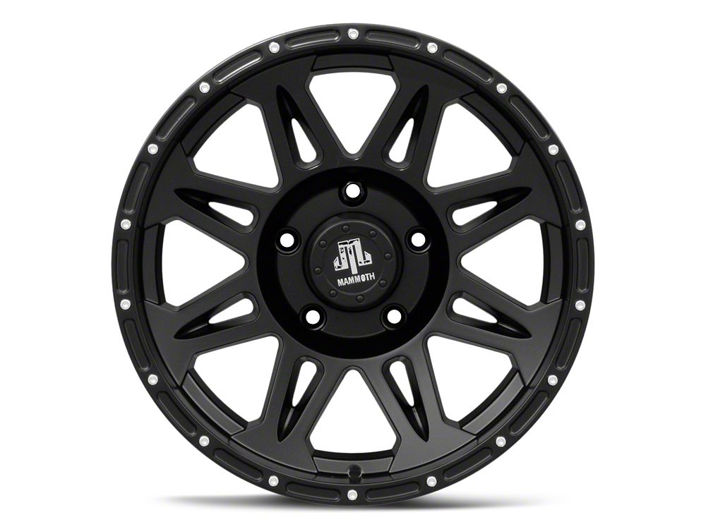 Mammoth Split 8 Beadlock Matte Black 5-Lug Wheel; 17x9; -6mm Offset (02-08 RAM 1500, Excluding Mega Cab)