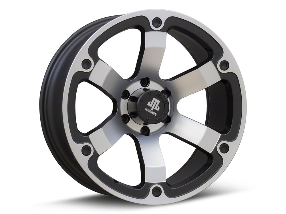 Mammoth Rogue Matte Black Machined Wheel; 20x9; -6mm Offset (19-25 RAM 1500)