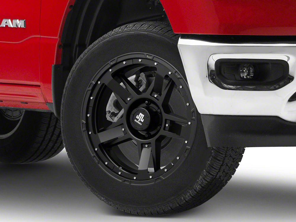 Mammoth Cliff Hanger Matte Black 6-Lug Wheel; 20x9; -6mm Offset (19-25 RAM 1500)