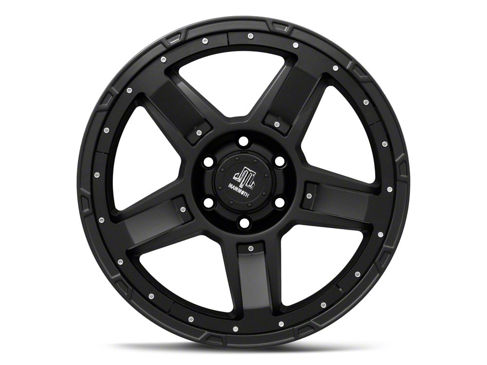 Mammoth Cliff Hanger Matte Black 6-Lug Wheel; 20x9; -6mm Offset (19-25 RAM 1500)