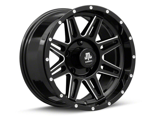 Mammoth Revolver Gloss Black Machined 5-Lug Wheel; 17x9; -6mm Offset (94-01 RAM 1500)