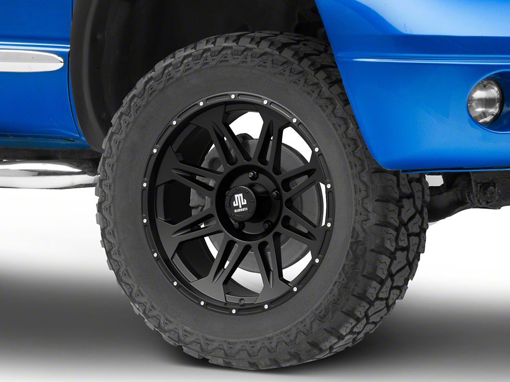 Mammoth Split 8 Beadlock Matte Black 5-Lug Wheel; 20x9; -6mm Offset (02-08 RAM 1500, Excluding Mega Cab)